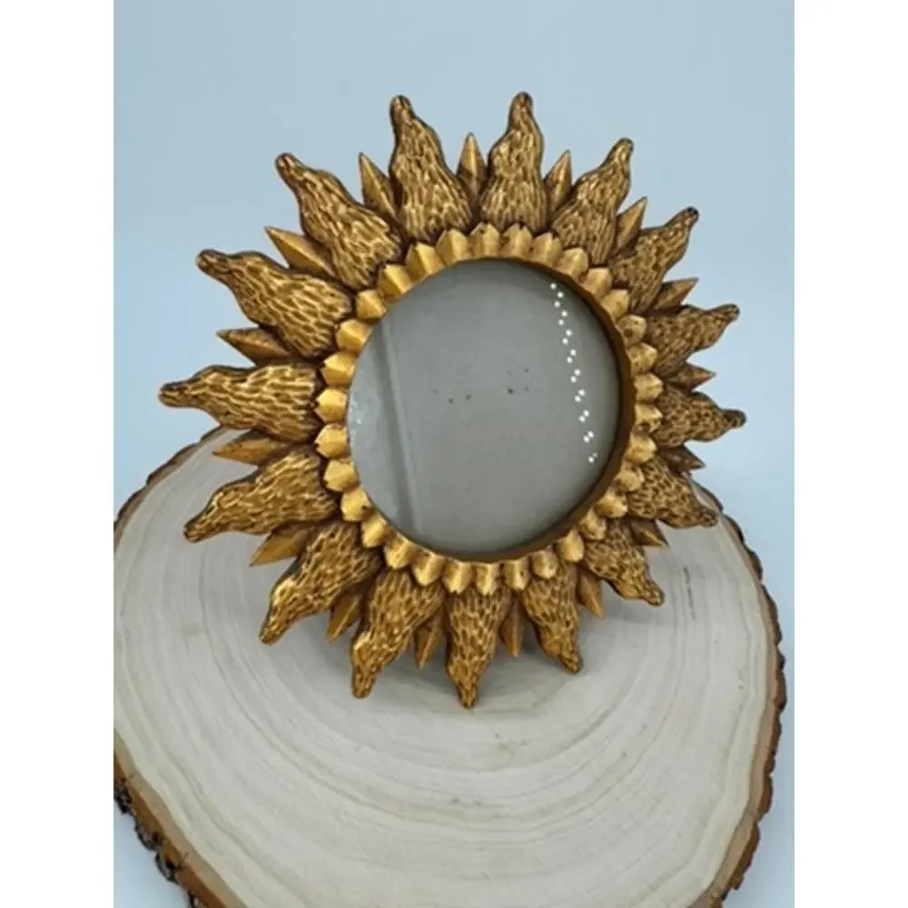 Vintage Gold Sunburst Celestial Picture Frame 7
